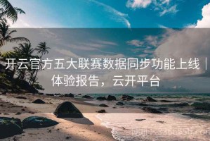 开云官方五大联赛数据同步功能上线｜体验报告，云开平台