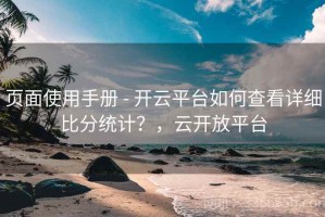 页面使用手册 - 开云平台如何查看详细比分统计？，云开放平台