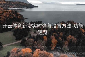 开云体育新增实时弹幕设置方法-功能速览