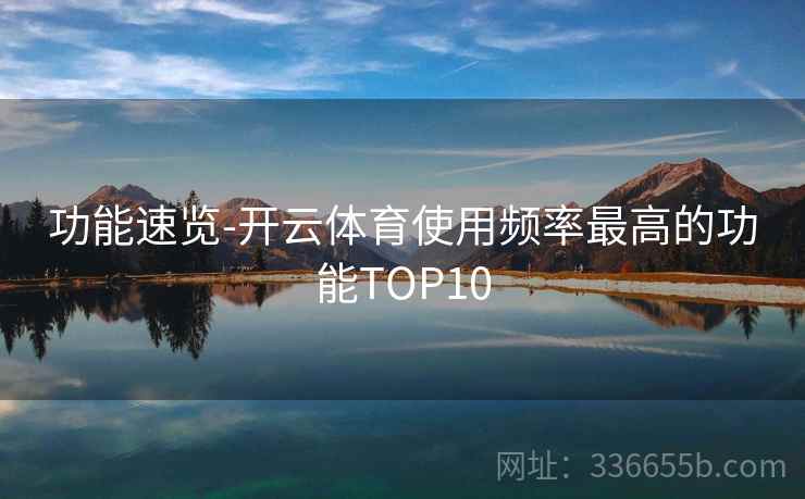 功能速览-开云体育使用频率最高的功能TOP10